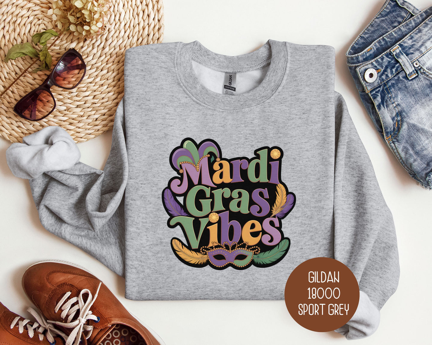 Mardi Gras Vibes Sweatshirt