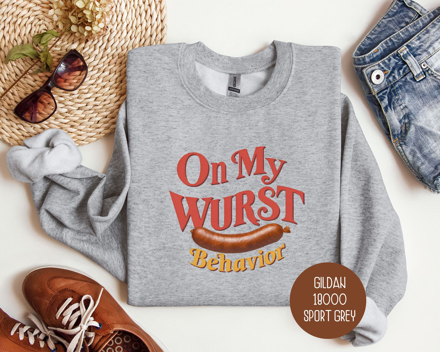 On My Wurst Behavior Oktoberfest Sweatshirt