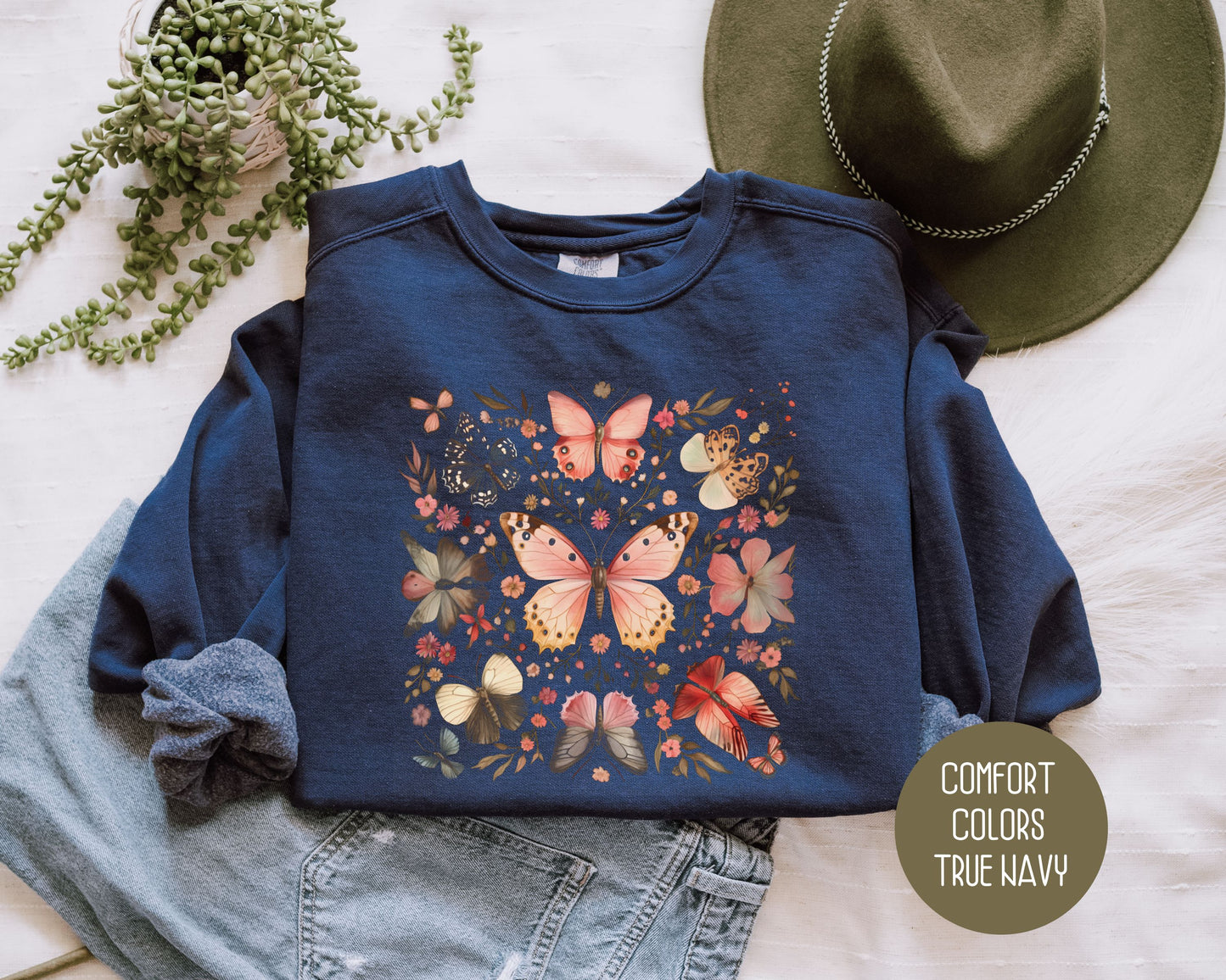 Bohemian Luna Moth Comfort Colors Sweatshirt