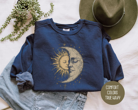 Celestial Moon Phase Comfort Colors Sweatshirt