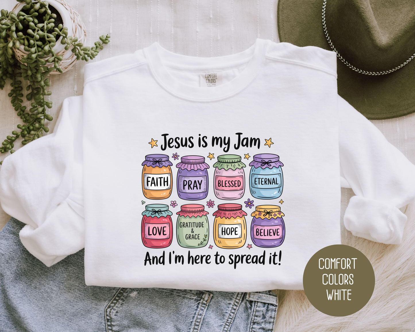 Jesus is My Jam Comfort Colors Sweatshirt