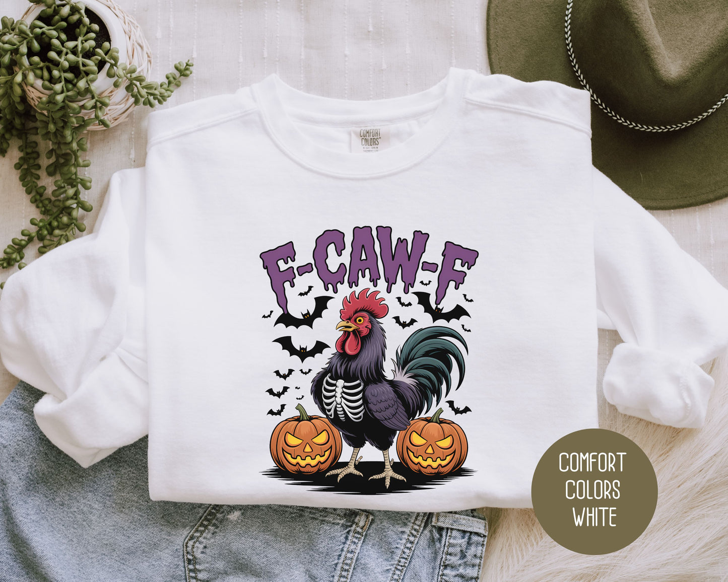 F-Caw-F Chicken Comfort Colors Sweatshirt
