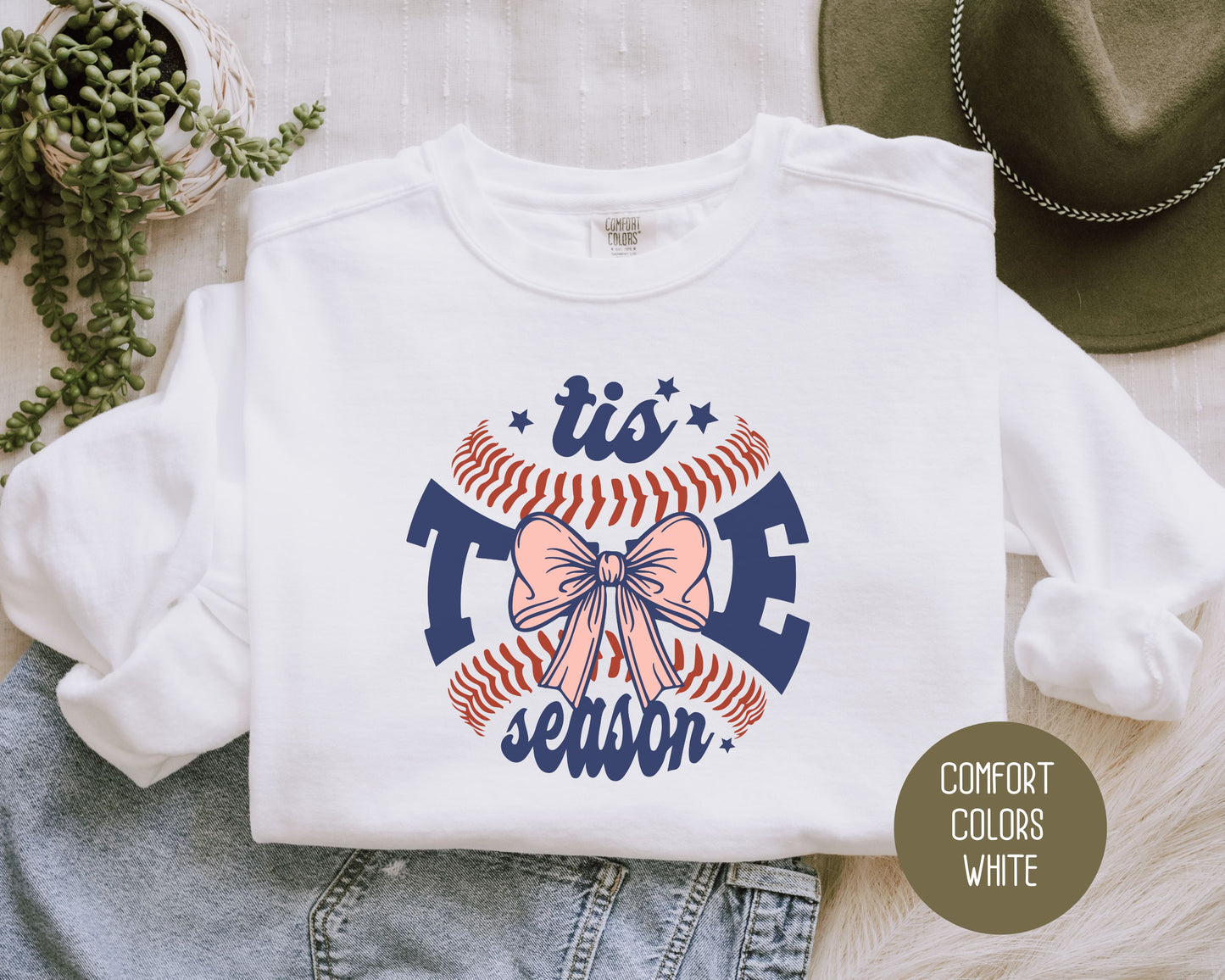 Tis the Season for Baseball Comfort Colors Sweatshirt