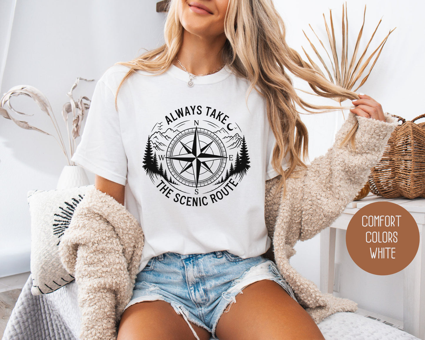 Always Take the Scenic Route Comfort Colors Shirt