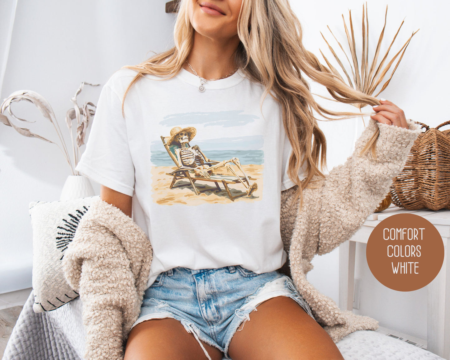 Skeleton Beach Life Comfort Colors Shirt