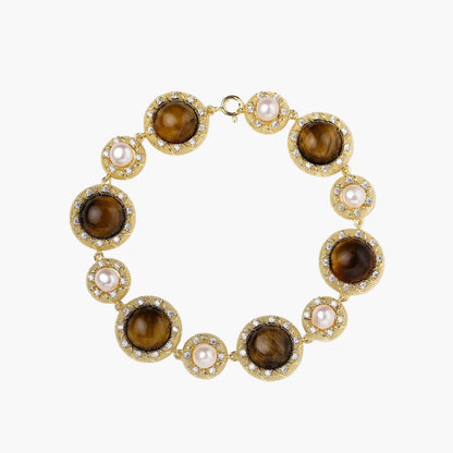 Tiger's Eye Pearl Wisdom Bracelet