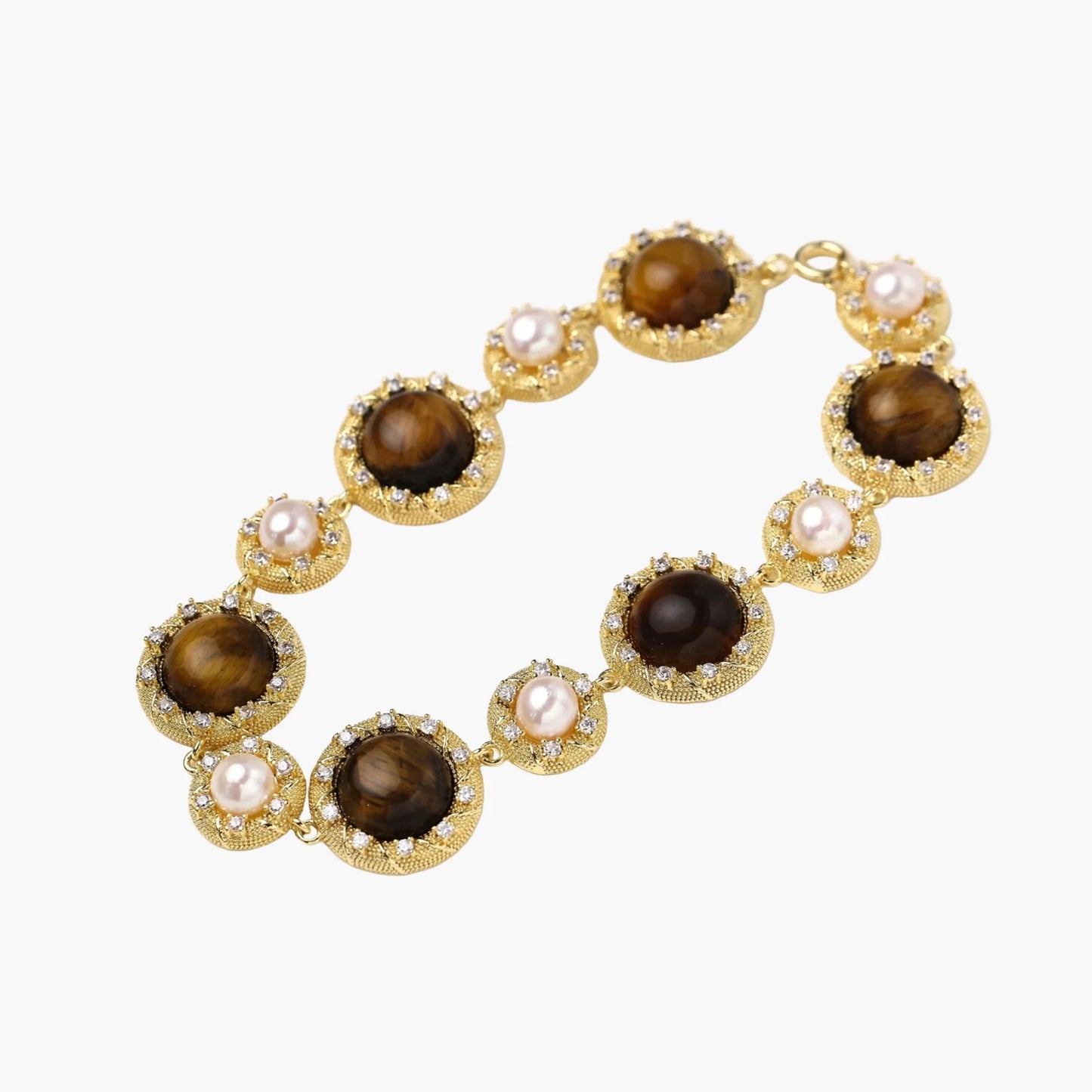 Tiger's Eye Pearl Wisdom Bracelet