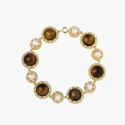 Tiger's Eye Pearl Wisdom Bracelet