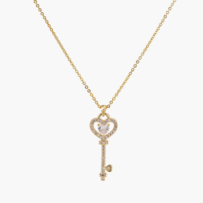 Secret Heart Key Necklace