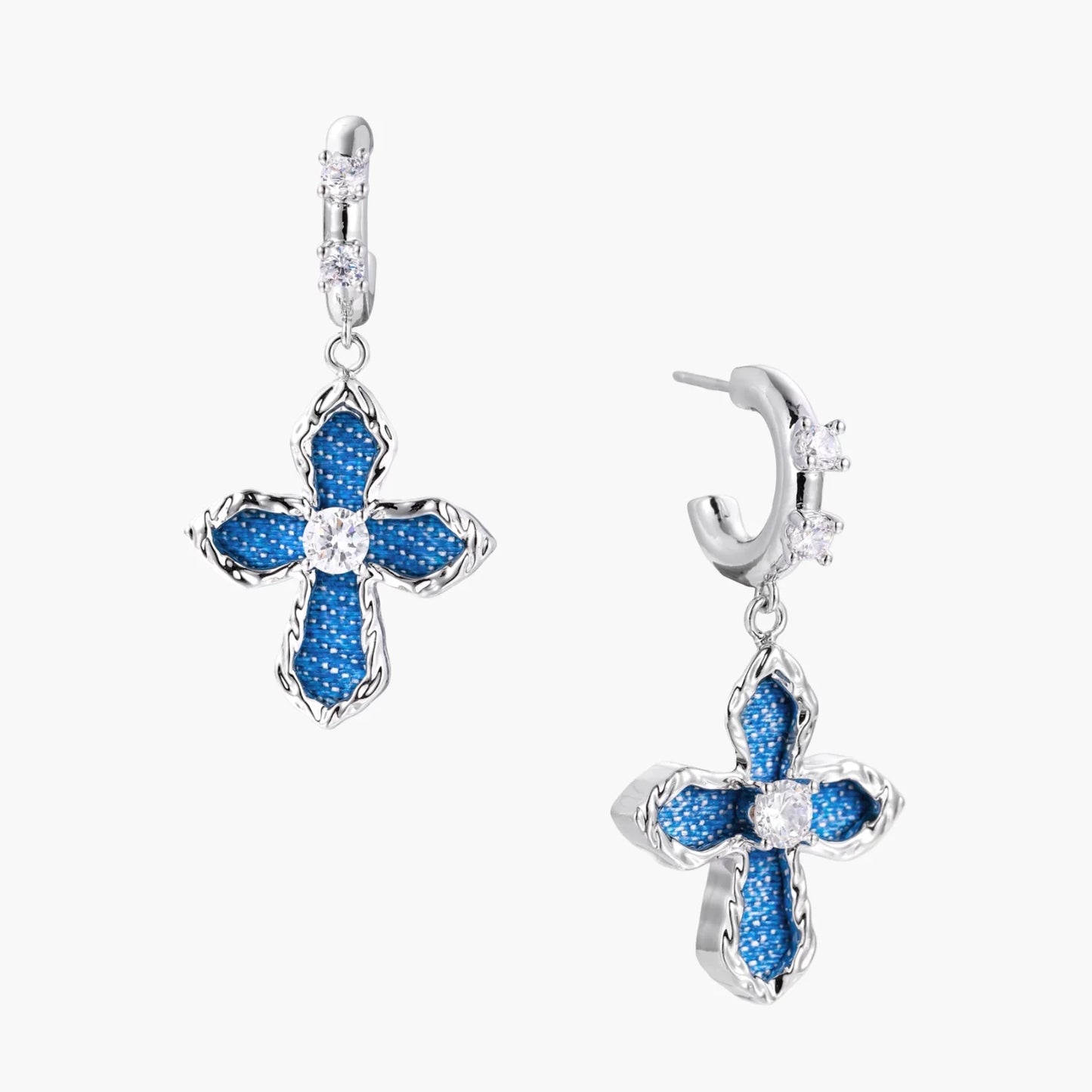 Denim Cross Drops