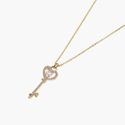 Secret Heart Key Necklace