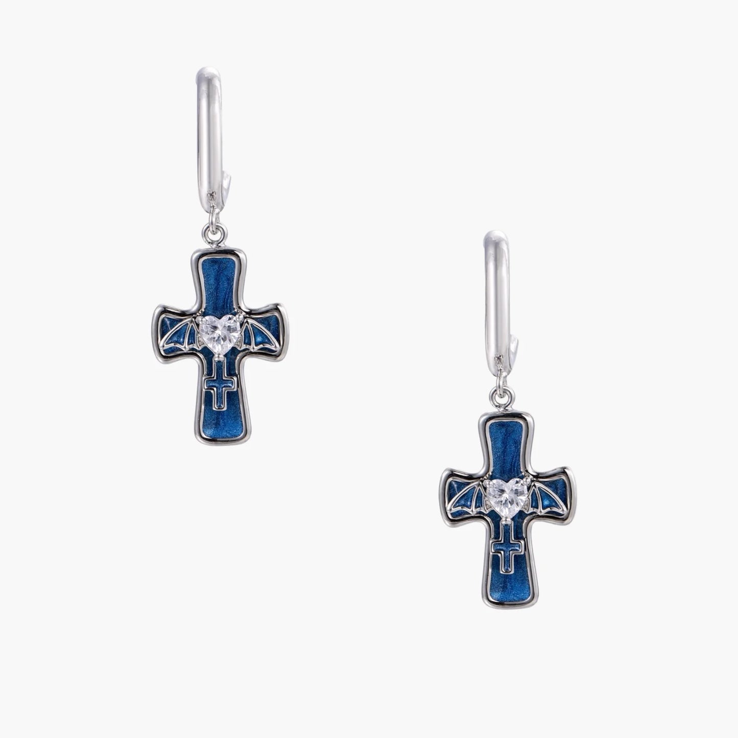 Guardian Angel Cross Earrings