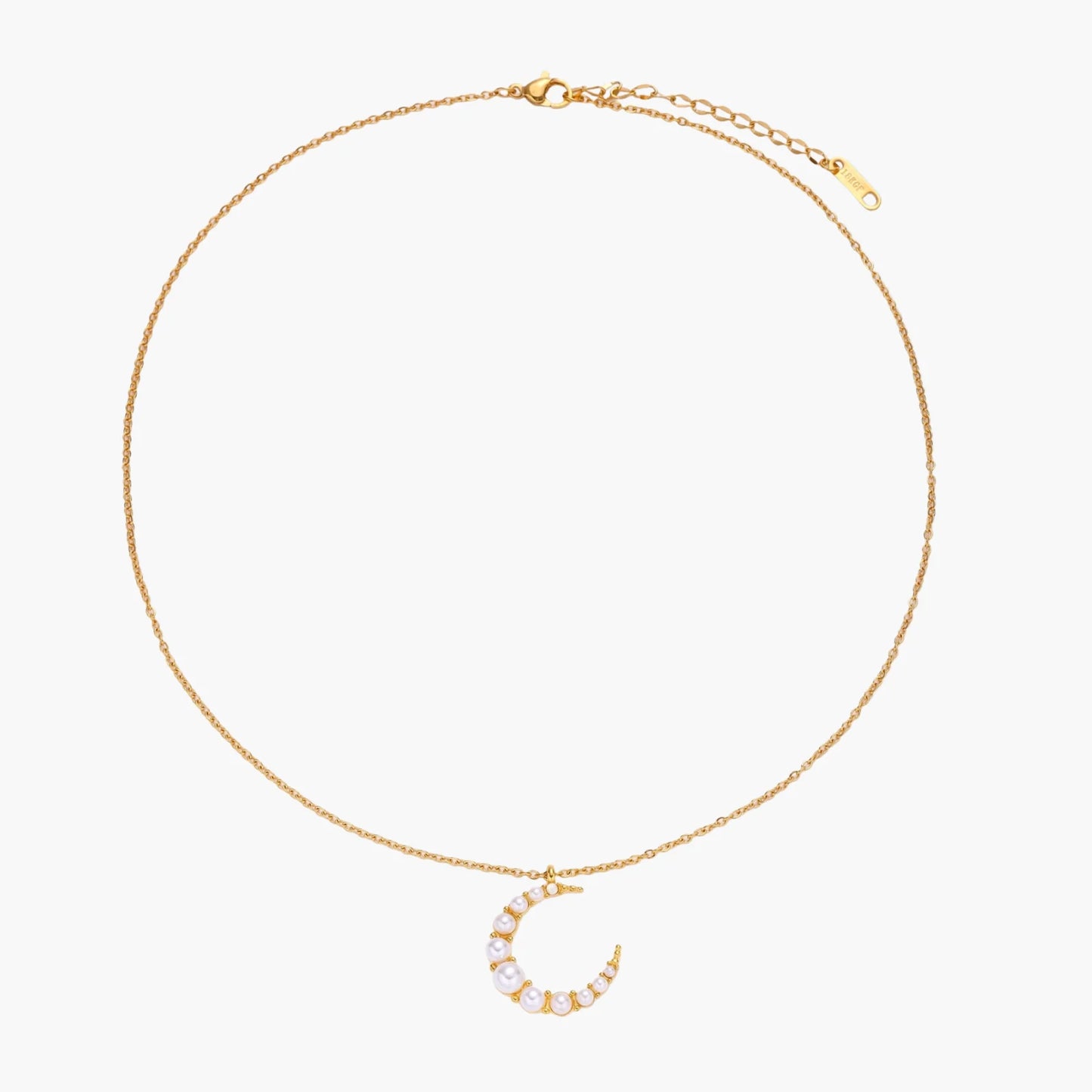 Luna Pearl Crescent Necklace