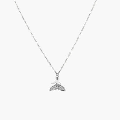Whale Tail Crystal Necklace