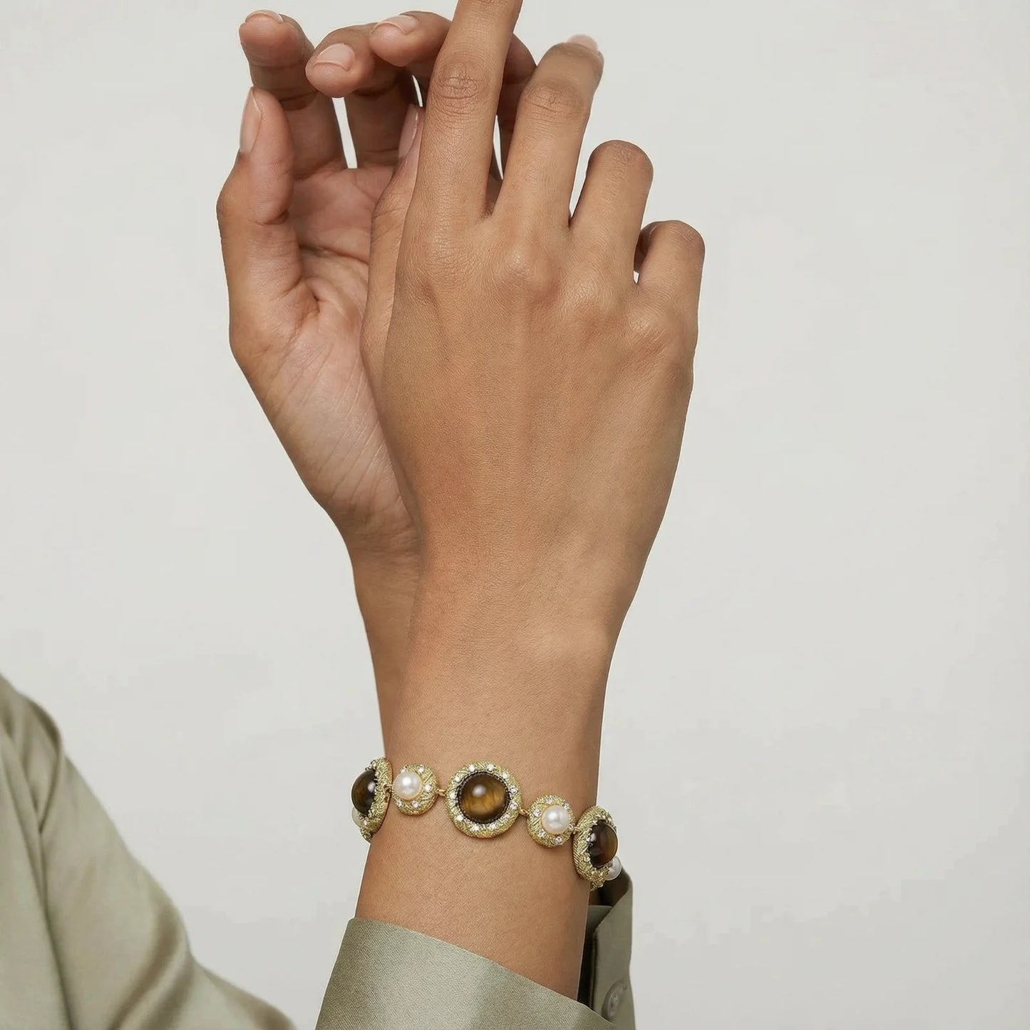 Tiger's Eye Pearl Wisdom Bracelet