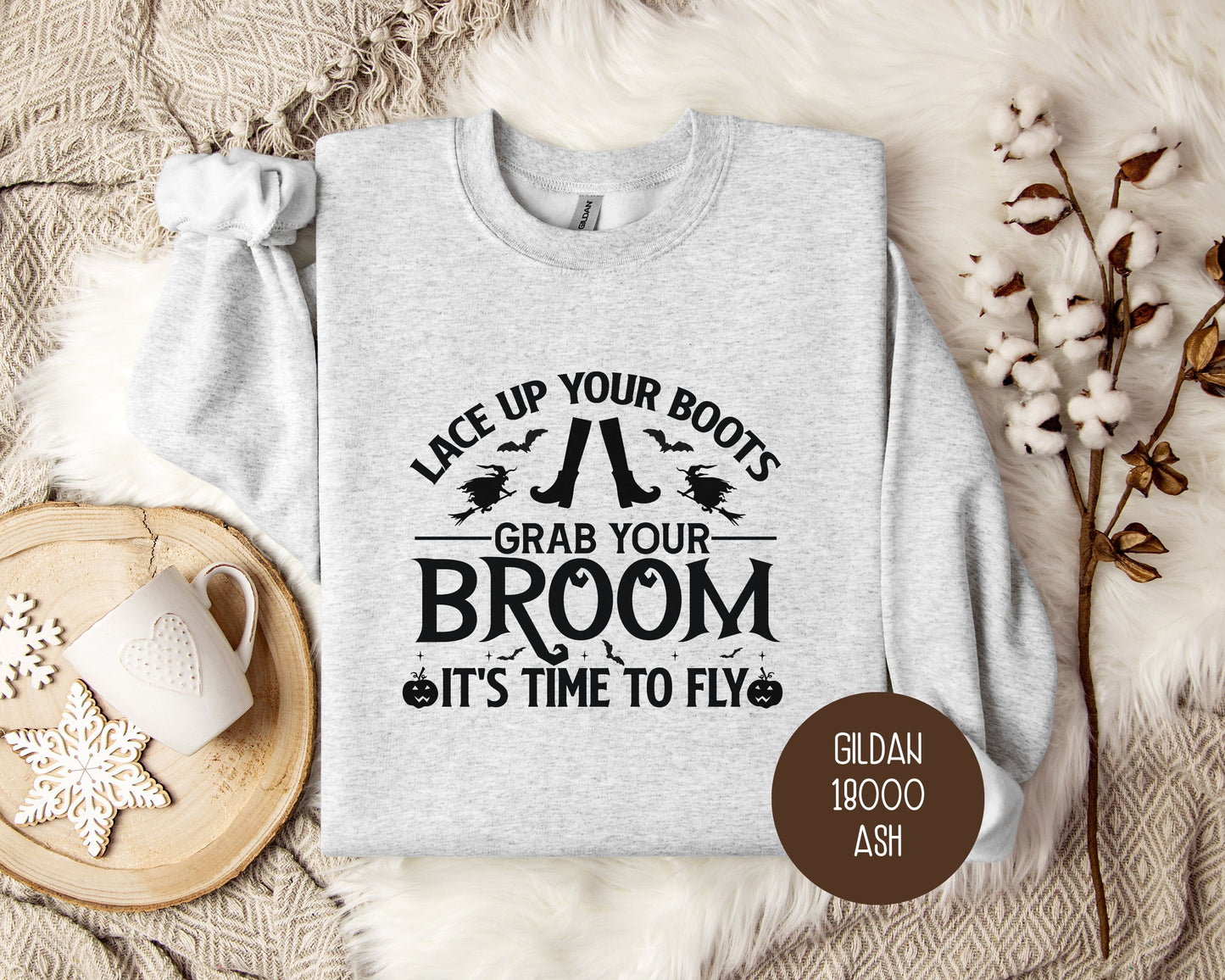 It's Time To Fly Witches Broom Only Sweatshirt