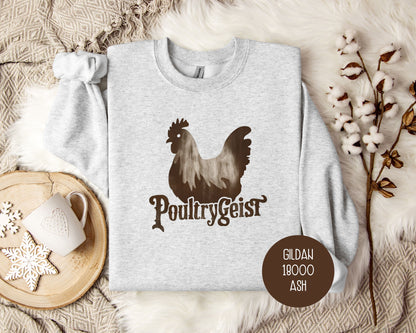 Poultrygeist Chicken Lover Retro Halloween Sweatshirt