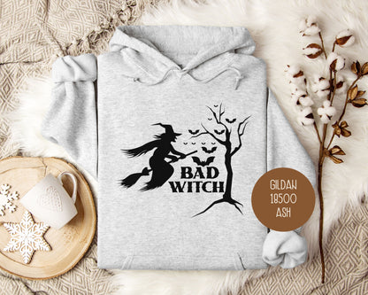 Bad Witch Halloween Bat Hoodie