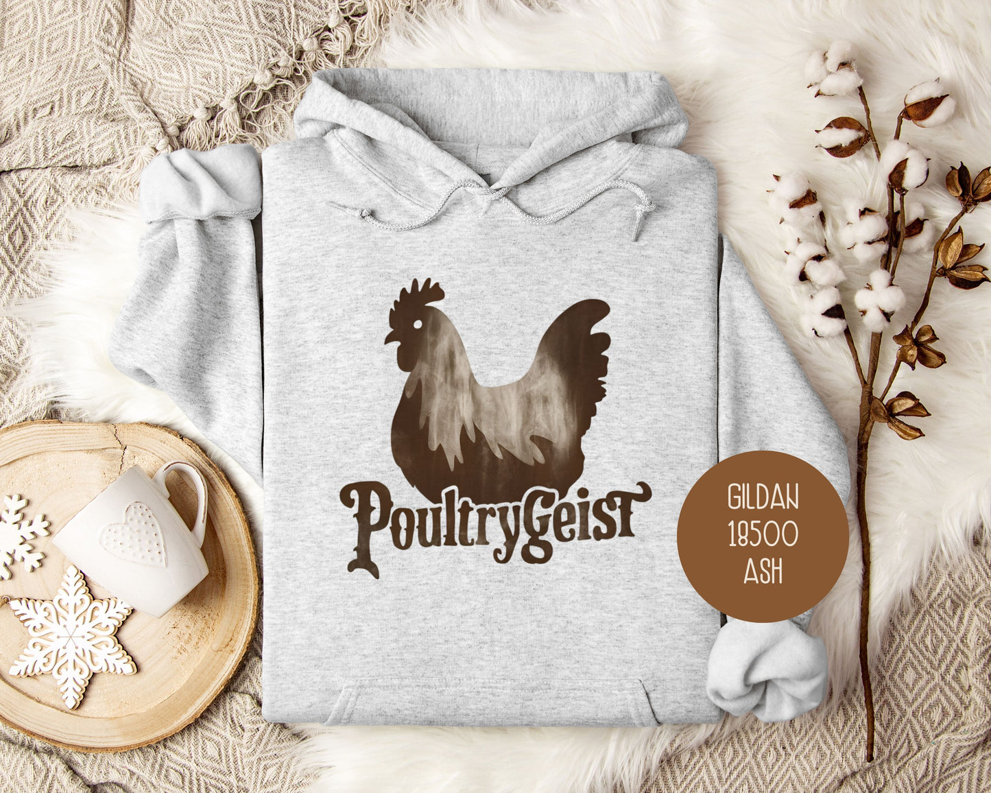 Poultrygeist Chicken Lover Retro Halloween Hoodie