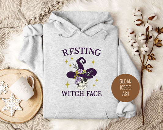 Resting Witch Face Halloween Hoodie