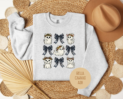 Ghost Cat Coquette Sweatshirt