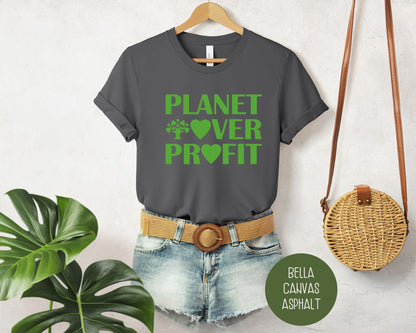 Planet Over Profit Environmental Earth Day Shirt