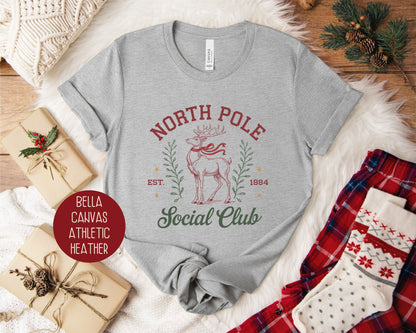 North Pole Social Club Reindeer Shirt