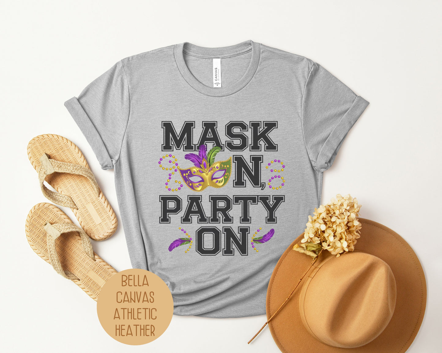 Mask On Party On Mardi Gras Shirt