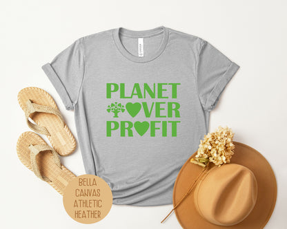 Planet Over Profit Environmental Earth Day Shirt