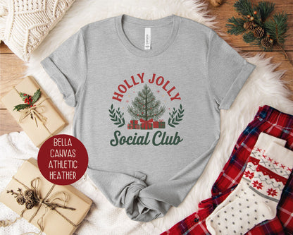 Holly Jolly Social Club Christmas Tree Shirt