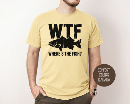 WTF Where's The Fish Comfort Colors Shirt T-Shirt  CreativeSpecialTs