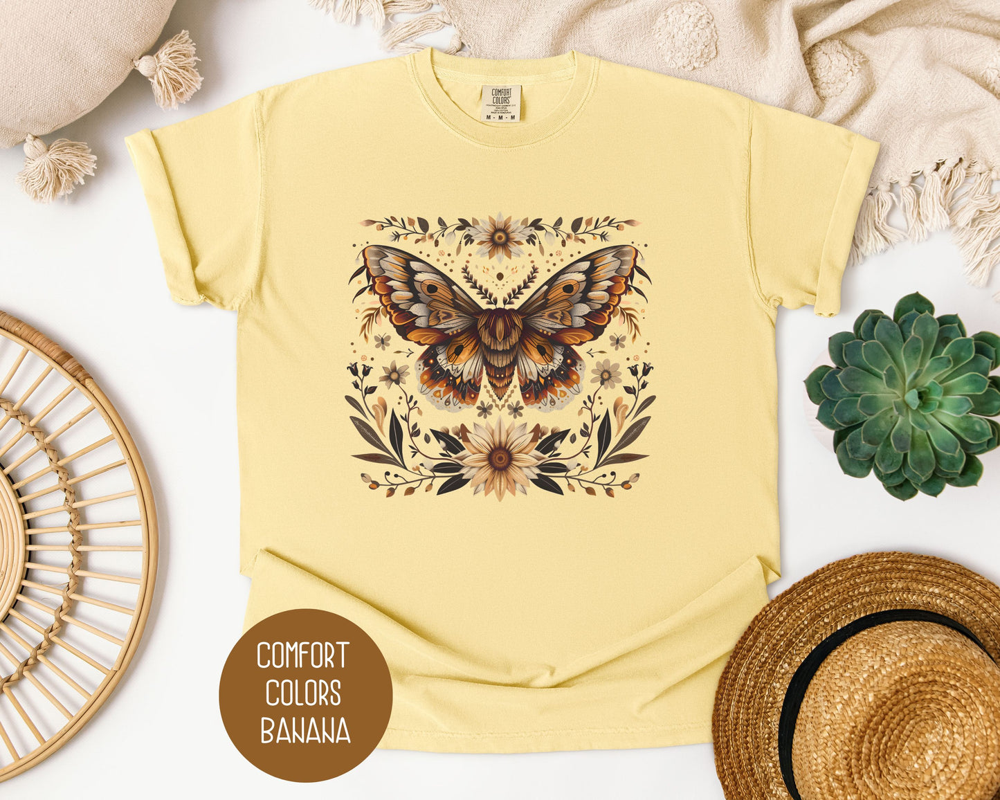 Mystic Bohemian Sunflower Moth Shirt