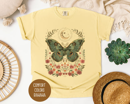 Bohemian Moon Phase Mystic Moth Shirt