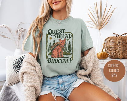 Quest Squad Broccoli the Fierce Comfort Colors Shirt T-Shirt  CreativeSpecialTs