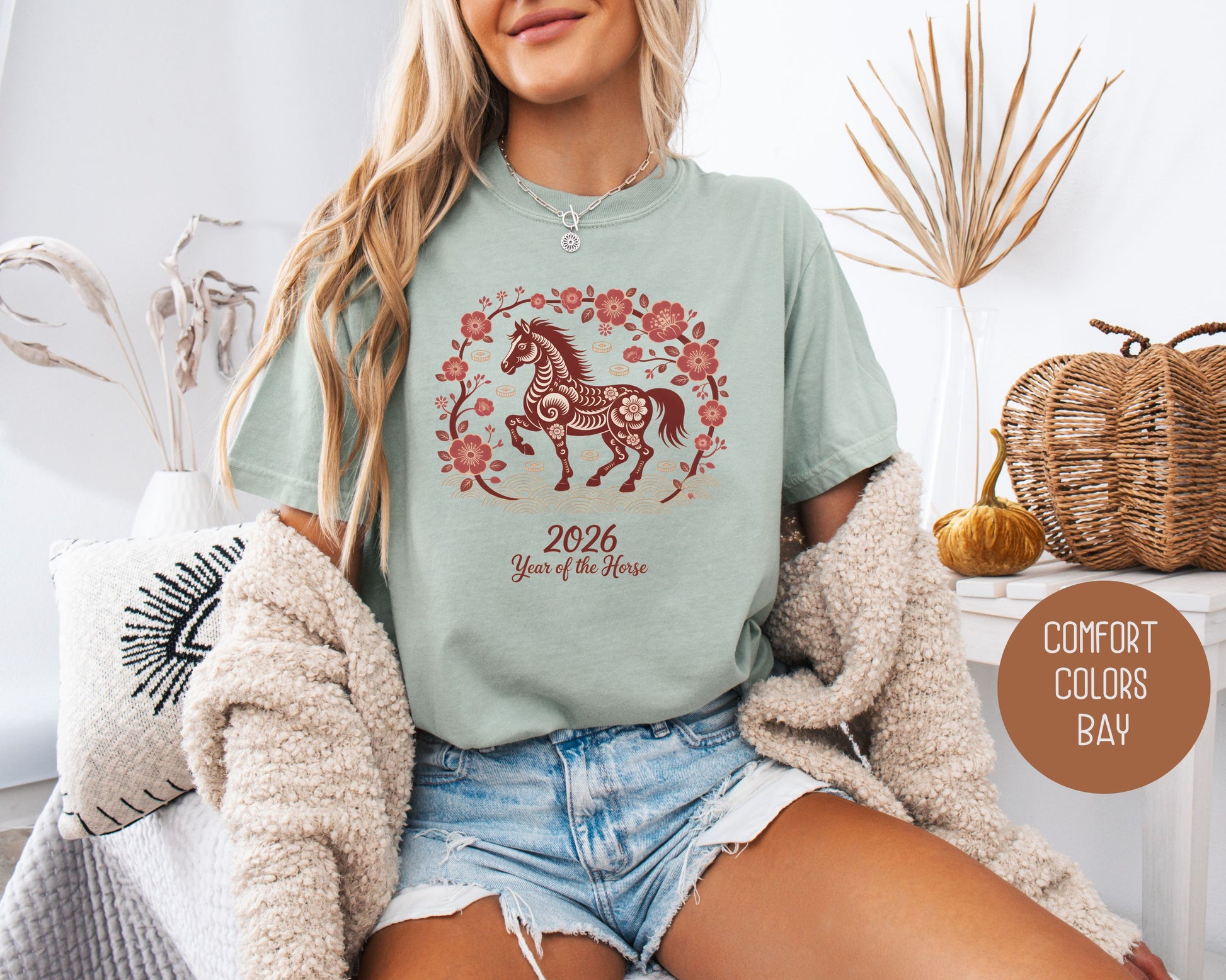 2026 Year of the Horse Chinese New Year Comfort Colors Shirt T-Shirt CreativeSpecialTs