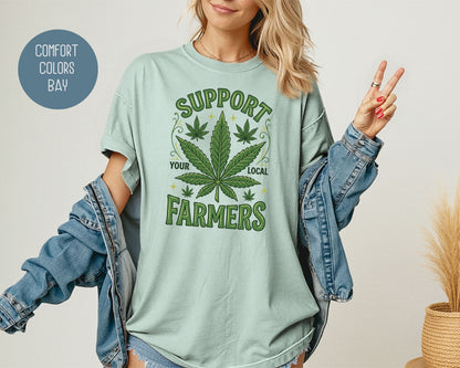Support Your Local Farmers Comfort Colors Shirt T-Shirt  CreativeSpecialTs