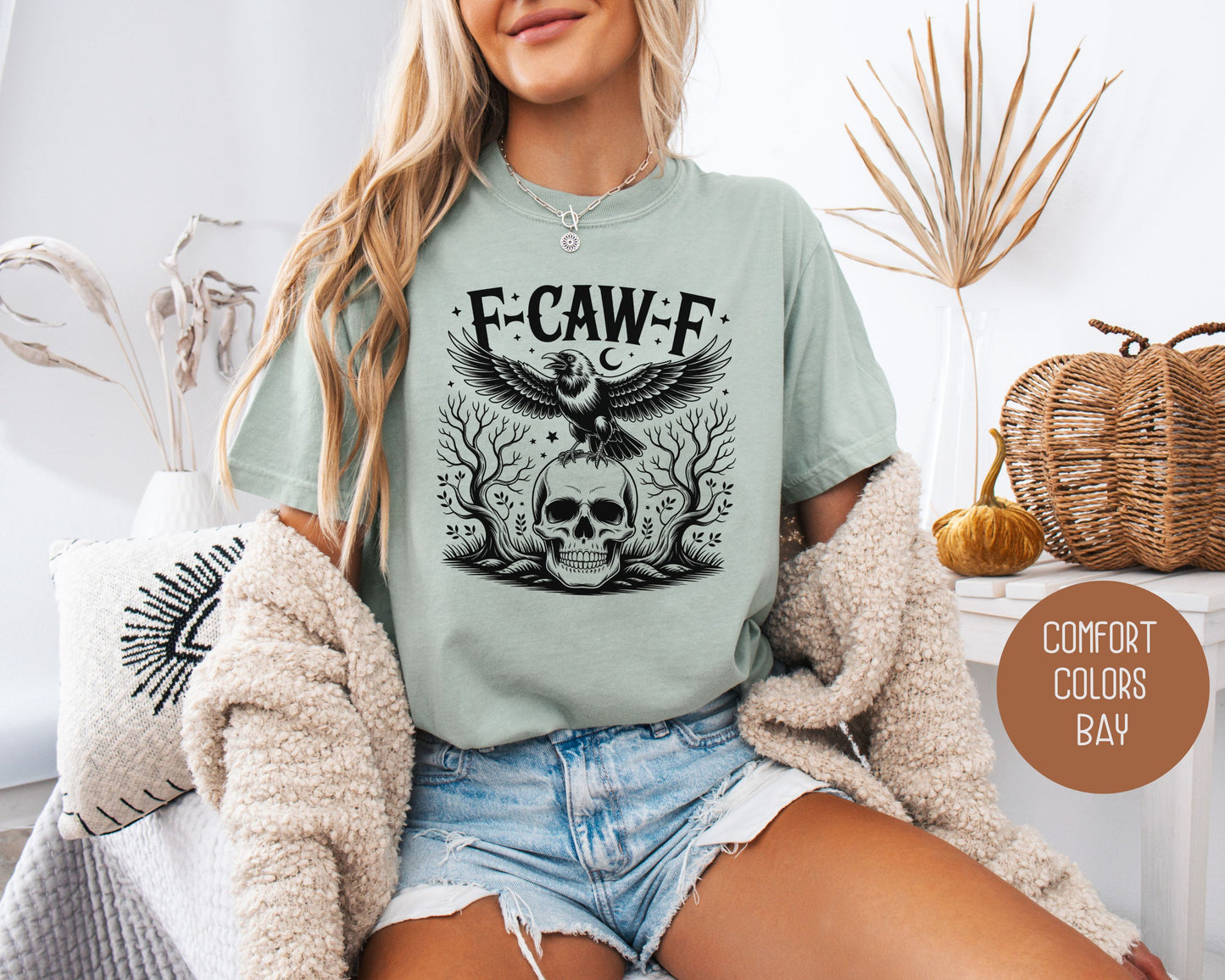 F-Caw-F Black Crow Raven Comfort Colors Shirt