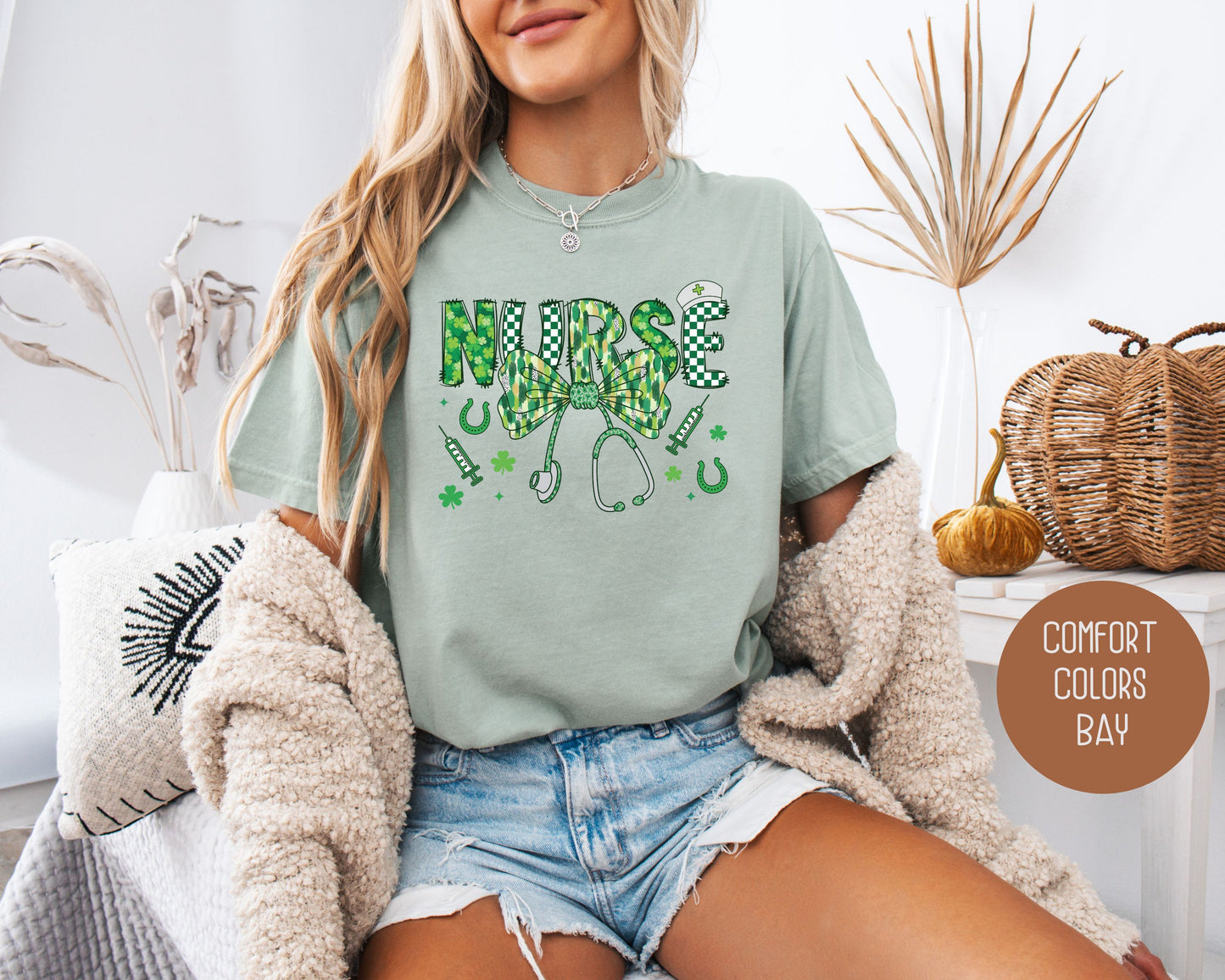 Nurse St. Patrick's Day Comfort Colors Shirt T-Shirt CreativeSpecialTs
