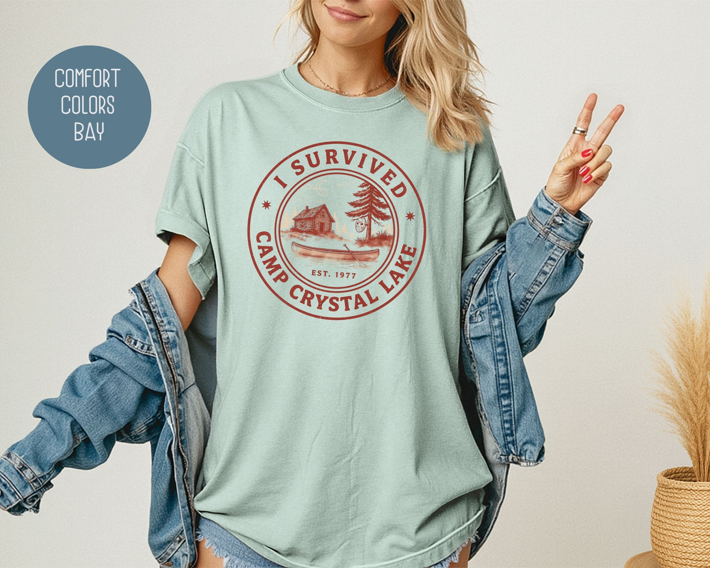 I Survived Camp Crystal Lake Comfort Colors Shirt T-Shirt  CreativeSpecialTs