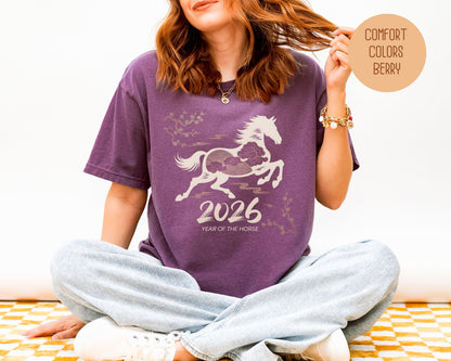 Chinese New Year 2026 Year of the Horse Comfort Colors Shirt T-Shirt  CreativeSpecialTs