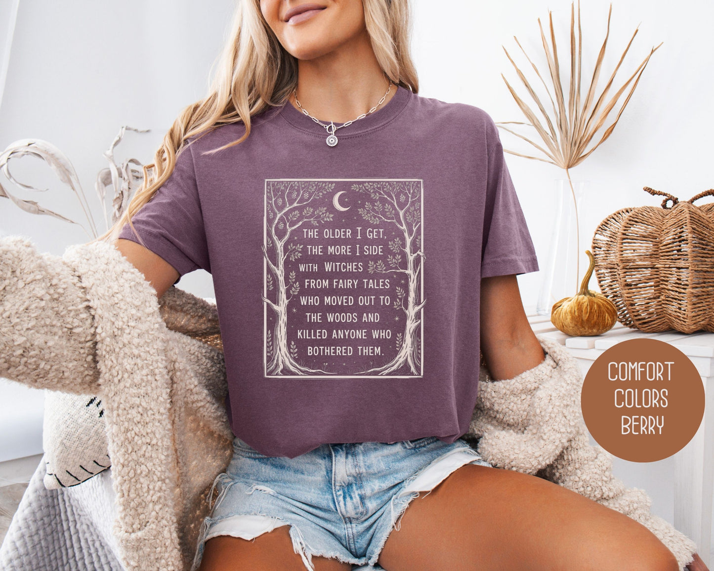 Side with Witches from Fairy Tales Comfort Colors Shirt T-Shirt  CreativeSpecialTs