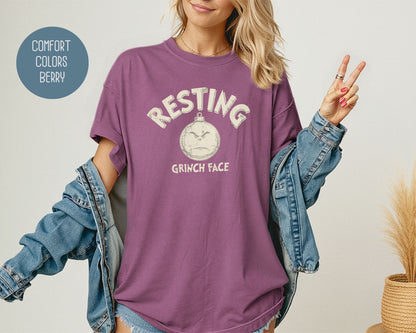 Resting Grinch Face Comfort Colors Shirt T-Shirt  CreativeSpecialTs