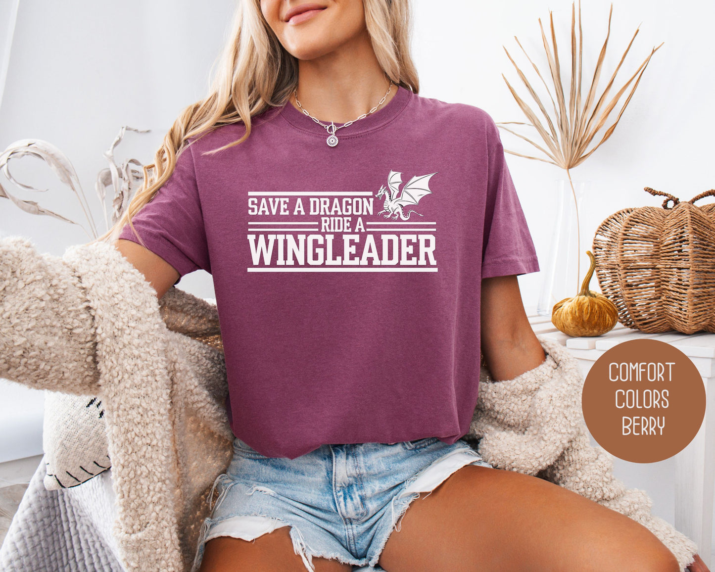 Save a Dragon Ride a Wingleader Comfort Colors Shirt