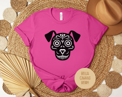 Dog Sugar Skull Day of the Dead Dia De Los Muertos Shirt