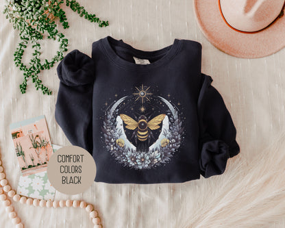 Boho Celestial Floral Bee Sweatshirt