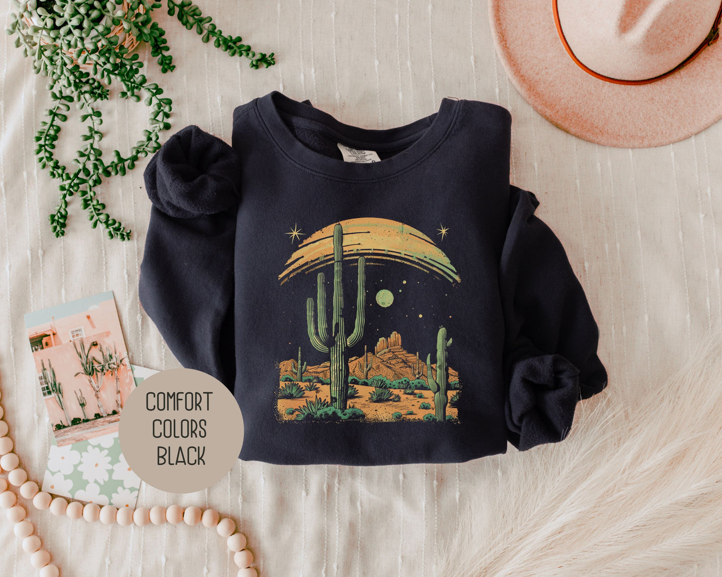 Desert Cactus Sunrise Vintage Sweatshirt