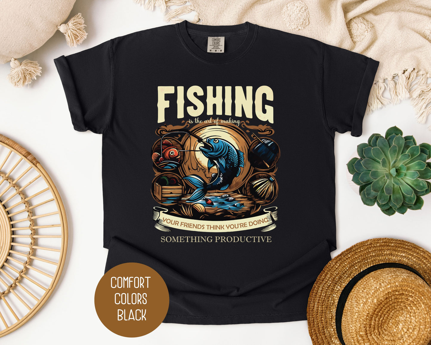 Fishing Making Friends Think You Are Productive Shirt