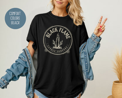 Black Flame Candle Company Comfort Colors Shirt T-Shirt  CreativeSpecialTs