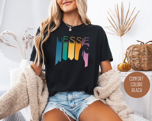 Retro Nessie Rainbow Comfort Colors Shirt