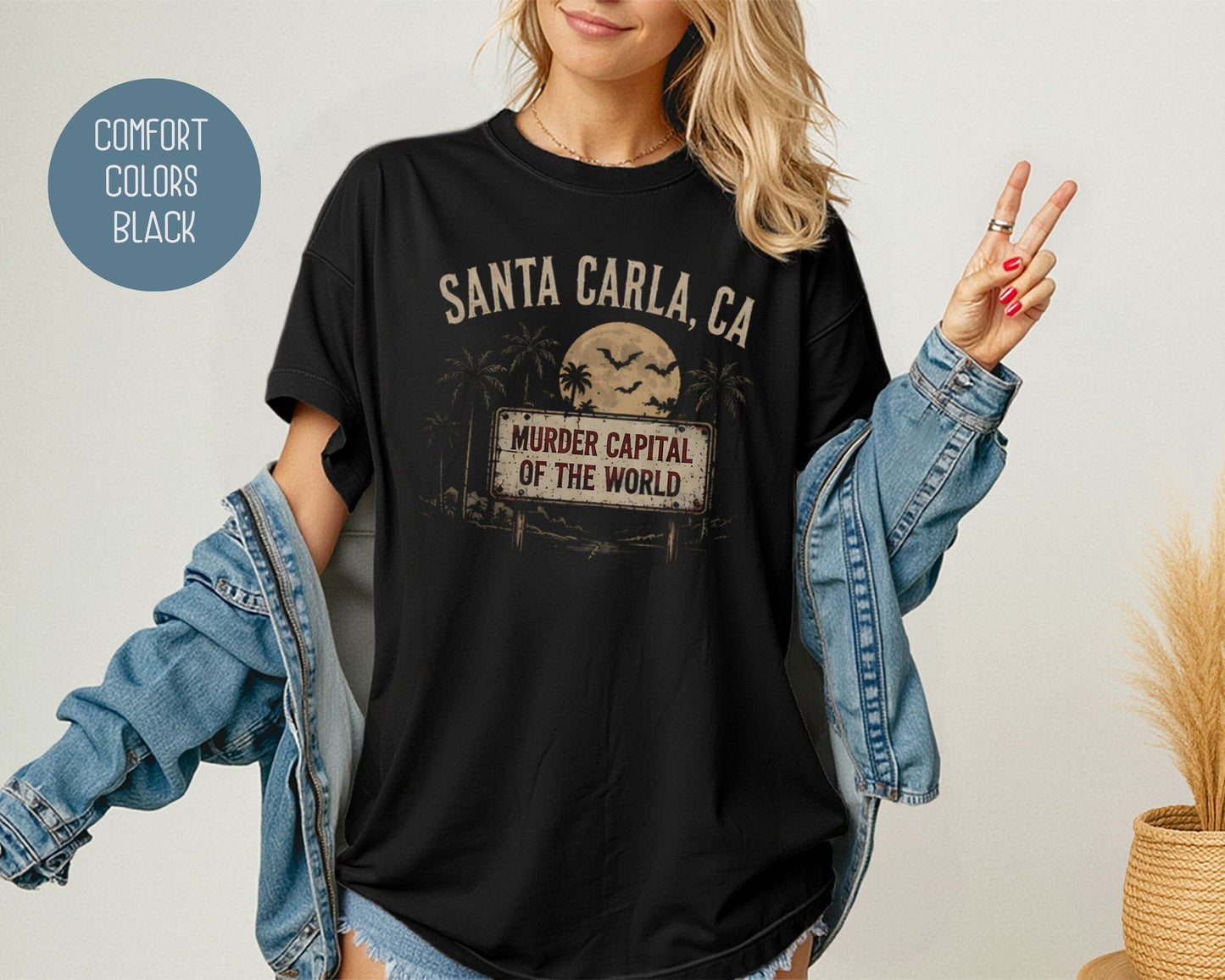 Santa Carla Murder Capital of the World Comfort Colors Shirt T-Shirt  CreativeSpecialTs